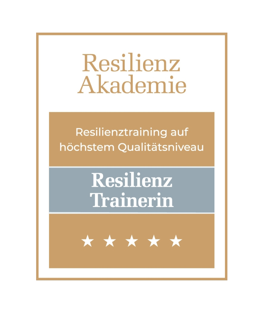 Zertifikat Resilienztrainerin der Resilienz Akademie mit 5 Sterne Qualitätsauszeichnung für Sonja Albrech